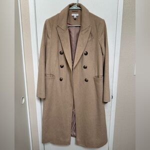 Topshop Beige Wool Blend Coat